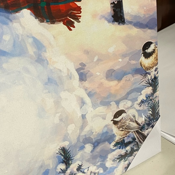 Celebrating Home Christmas Happy Snowman w/LED lighting on Canvas - Picture 6 of 12